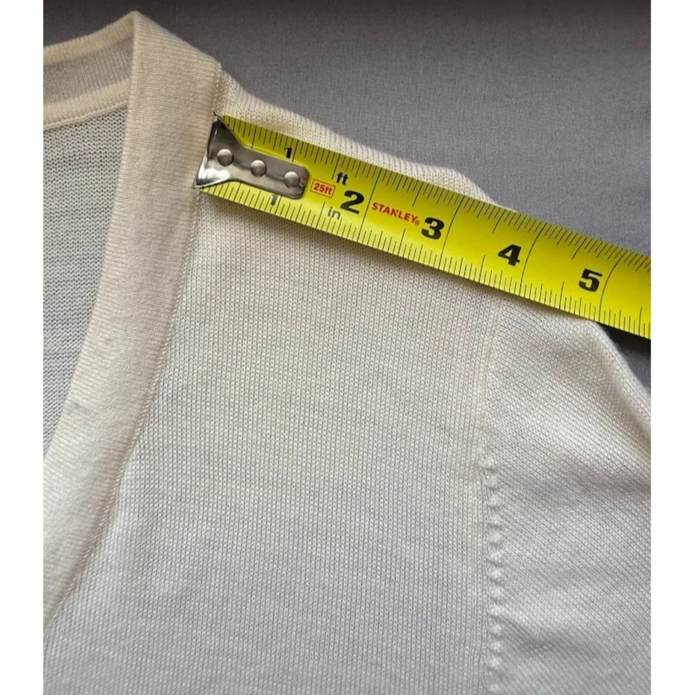 Vintage Nike‎ Golf 100% Wool Sweater Men Large Beige Pullover V Neck Long Sleeve - Picture 4 of 13